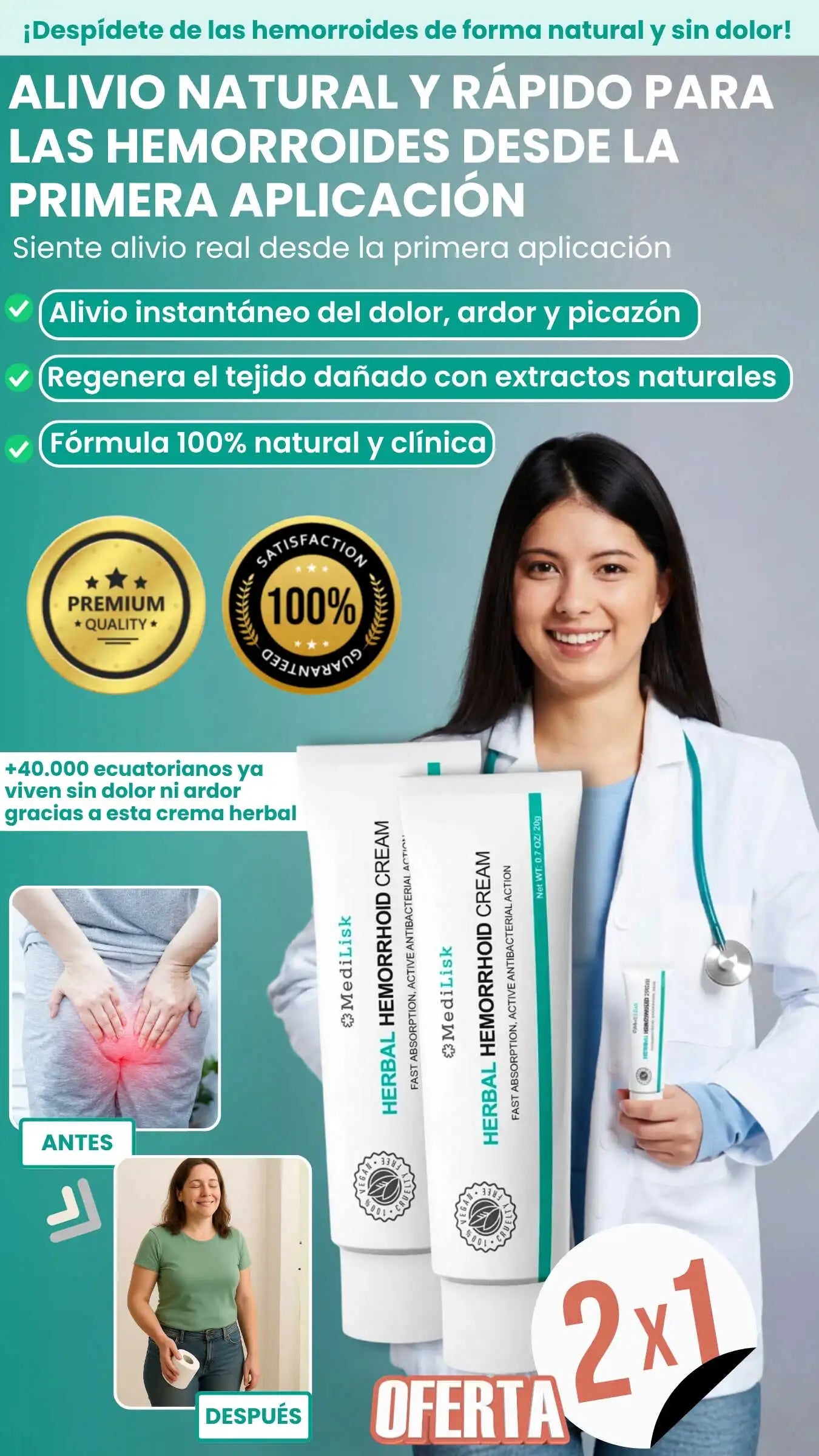 Crema Hemorroides - Trata el 99% de las hemorroides desde la primera aplicación