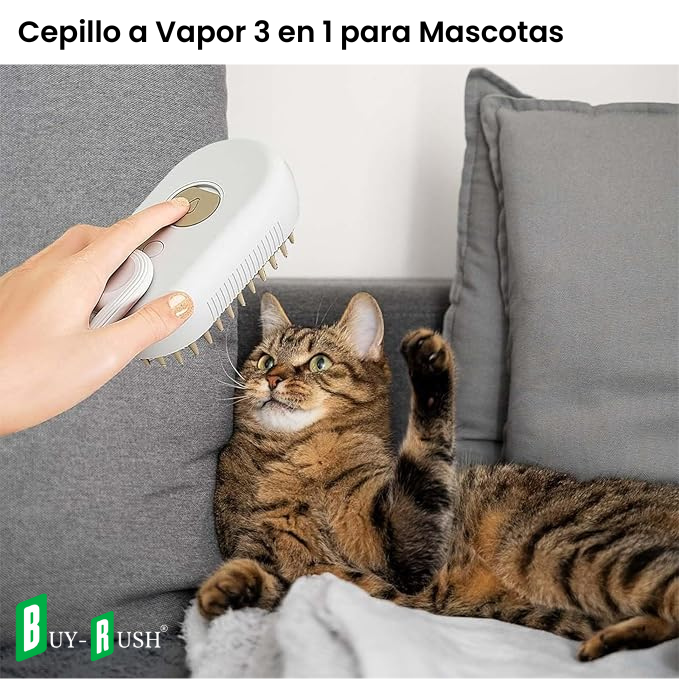 Cepillo a Vapor 3 en 1 para Mascotas